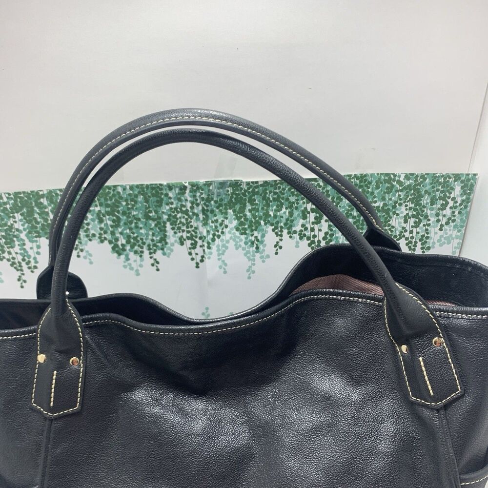 Dooney & Bourke Florentine Pebble Leather Black Luxe Tote Womens - Picture 7 of 16